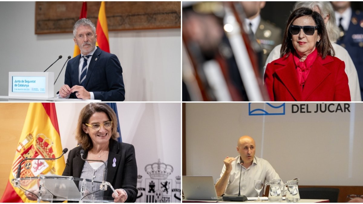 Fernando Grande-Marlaska, Margarita Robles, Teresa Ribera y Miguel Polo