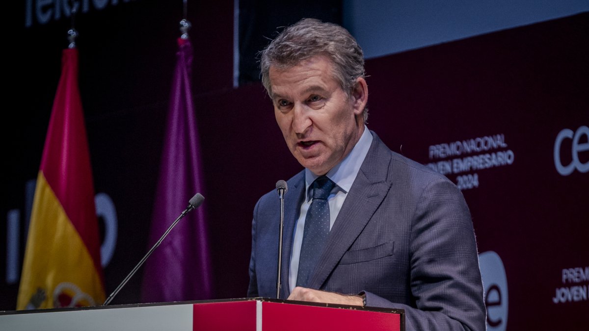 El presidente del Partido Popular, Alberto Núñez Feijóo