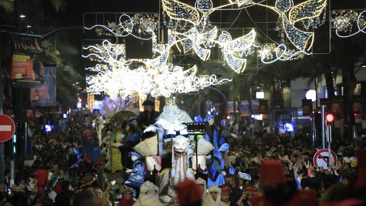 Cabalgata de Reyes Magos en Alicante, en una imagen de archivo