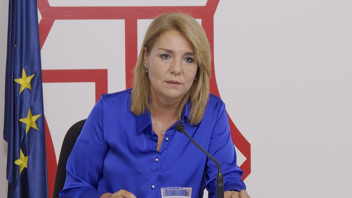 La vicepresidenta primera del Consell y titular de Servicios Sociales, Susana Camarero, en la rueda de prensa sobre la Sectorial de Infancia y Adolescencia y el reparto de menores inmigrantes.