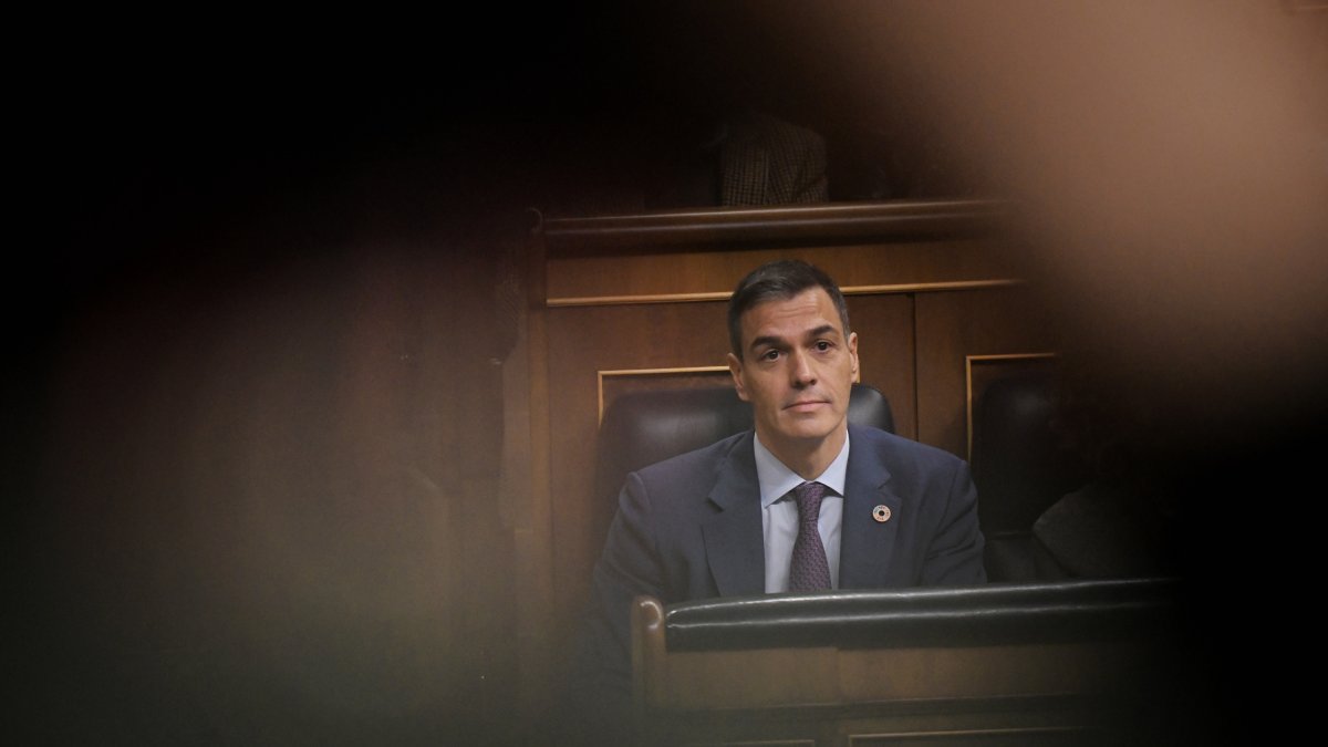 El presidente del Gobierno, Pedro Sánchez, durante una sesión de control al Gobierno en el Congreso de los Diputados.