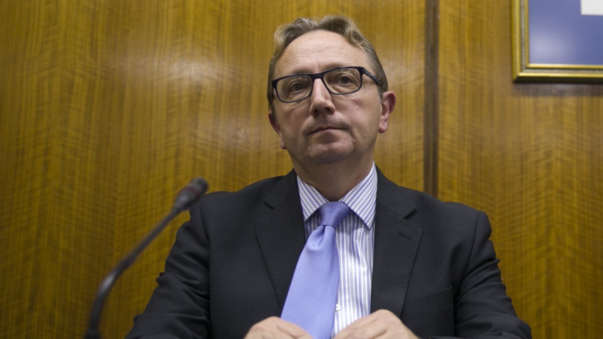 El exconsejero de Empleo Manuel Recio en la comisión de investigación de la Faffe.