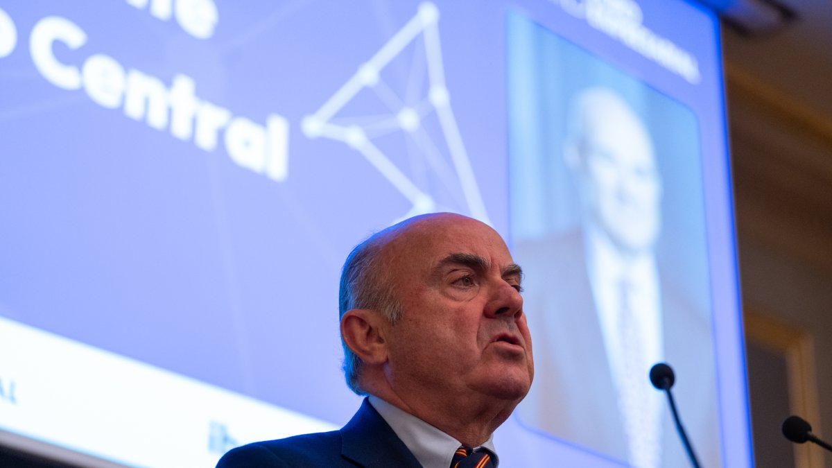 (Foto de ARCHIVO)
El vicepresidente del Banco Central Europeo (BCE), Luis de Guindos, con una elegante corbata con los colores de la bandera de España. 
Matias Chiofalo / Europa Press
16/12/2024