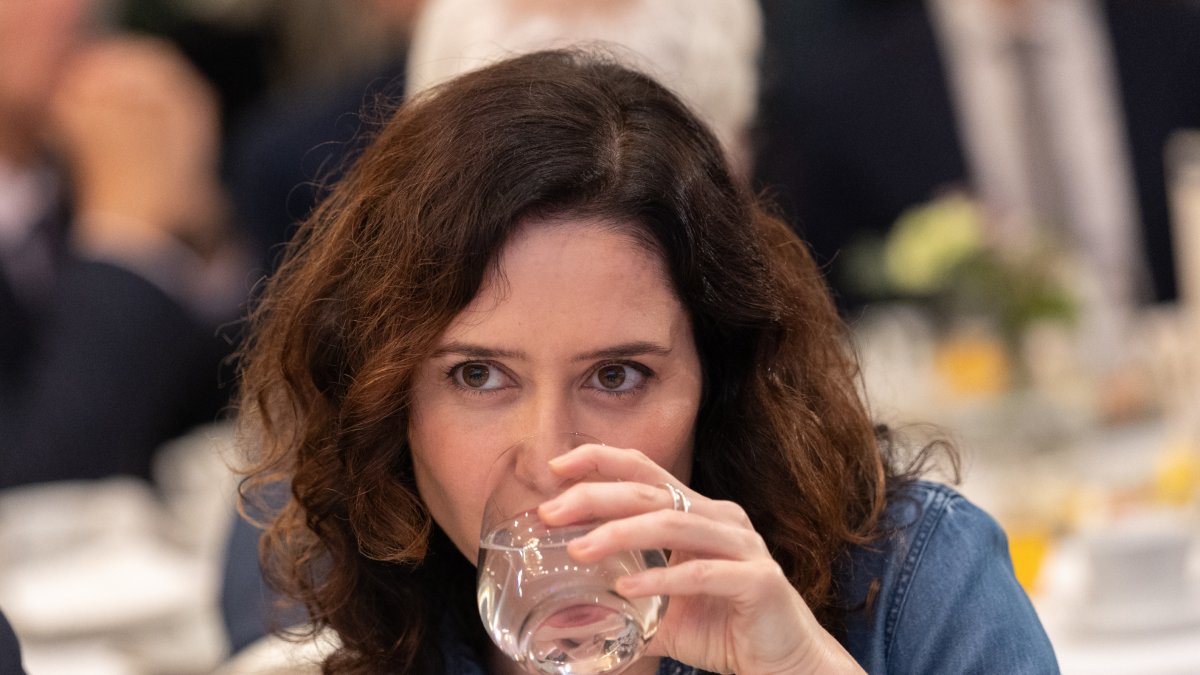Isabel Díaz Ayuso, en el desayuno informativo en el que participó este martes.