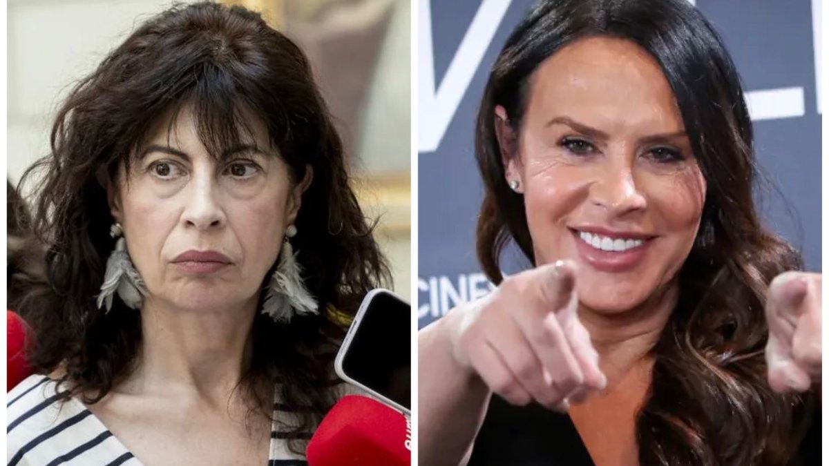 La ministra de Igualdad, Ana Redondo, y la actriz Karla Sofía Gascón