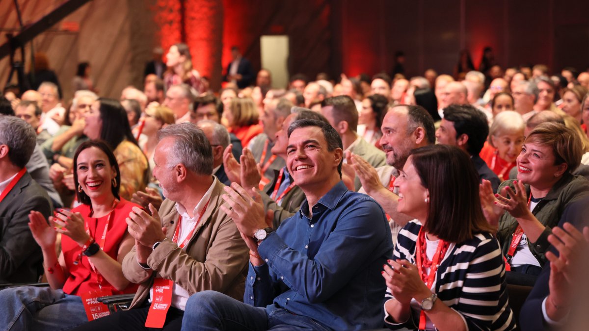 Pedro Sánchez, en el congreso del PSOE de Canarias.