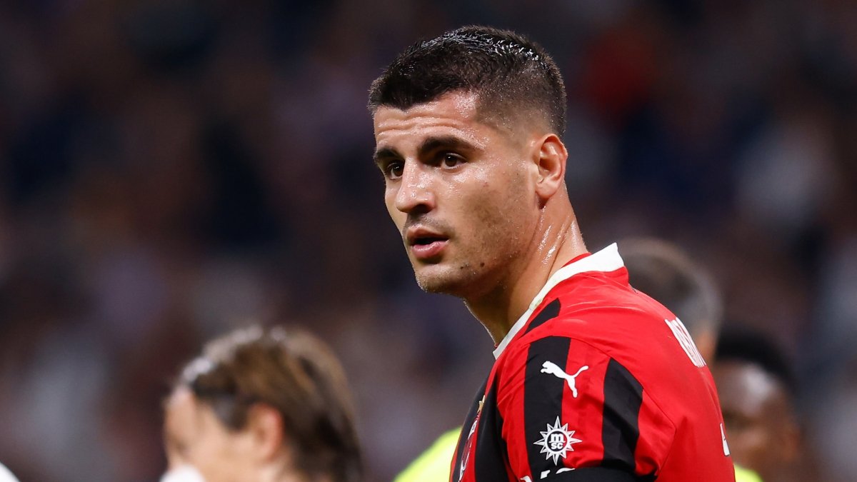 Álvaro Morata, en un partido con el Milan.