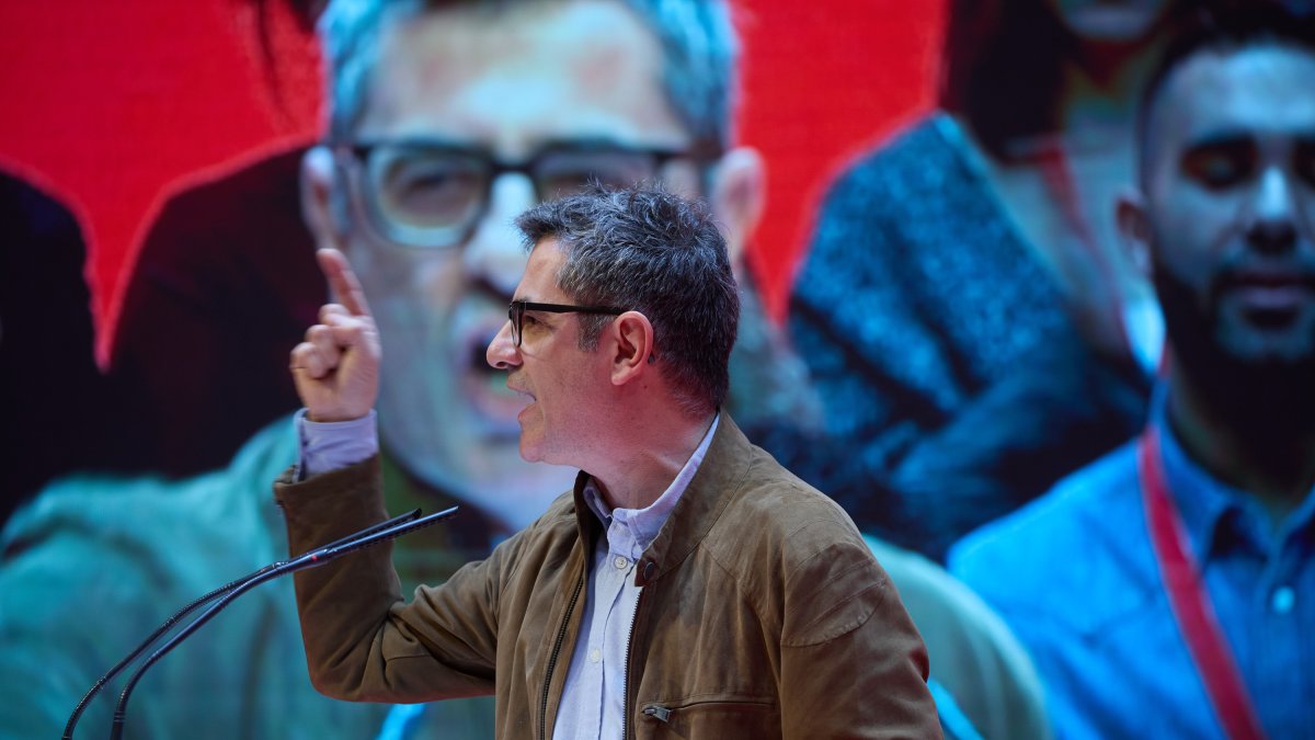 El ministro Félix Bolaños, desatado en Leganés