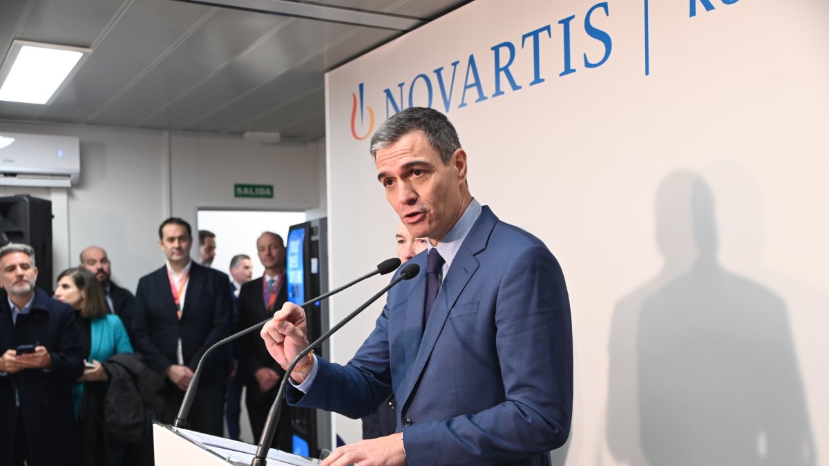Pedro Sánchez, este martes, en un acto en Aragón.