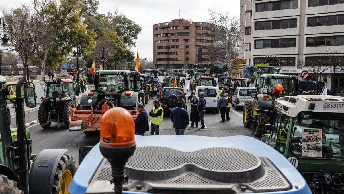 Tractorada centro de Valencia