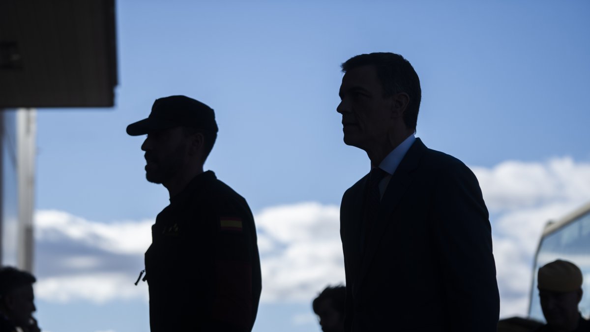 El presidente del Gobierno, Pedro Sánchez, en Bétera.