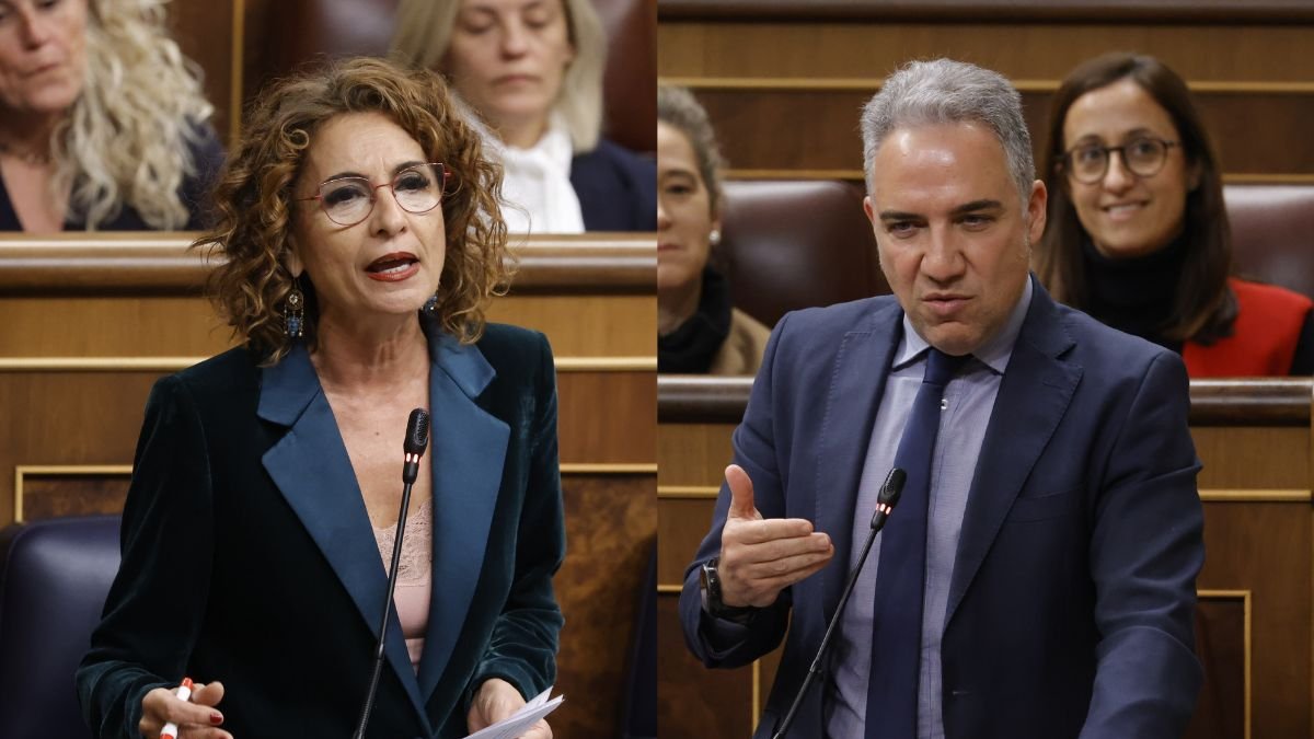 María Jesús Montero (PSOE) y Elías Bendodo (PP) en el Congreso de los Diputados.