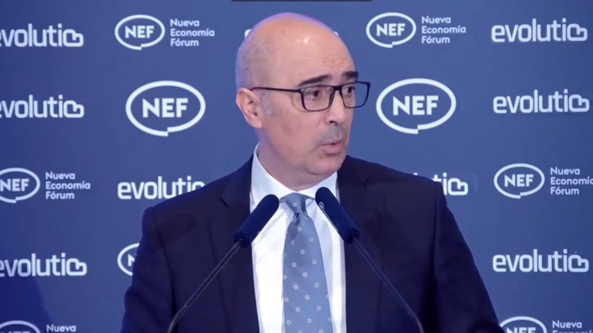 Francisco J. Sánchez Segura, al intervenir en el Foro de la Nueva Economía.
