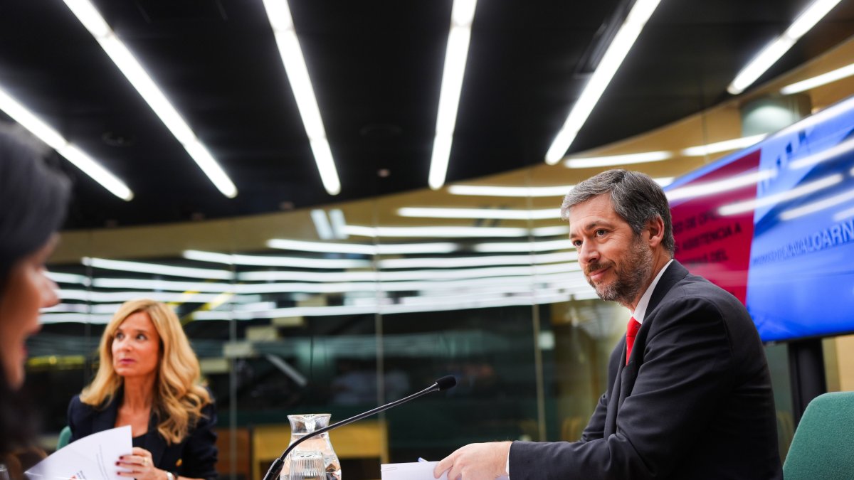 El consejero de Presidencia, Justicia y Administración Local, Miguel Ángel García Martín, en la quinta reunión del Observatorio regional de Víctimas del Delito.