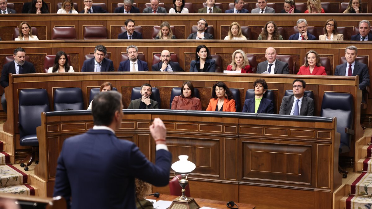 Pedro Sánchez durante una Sesión de Control al Gobierno.
