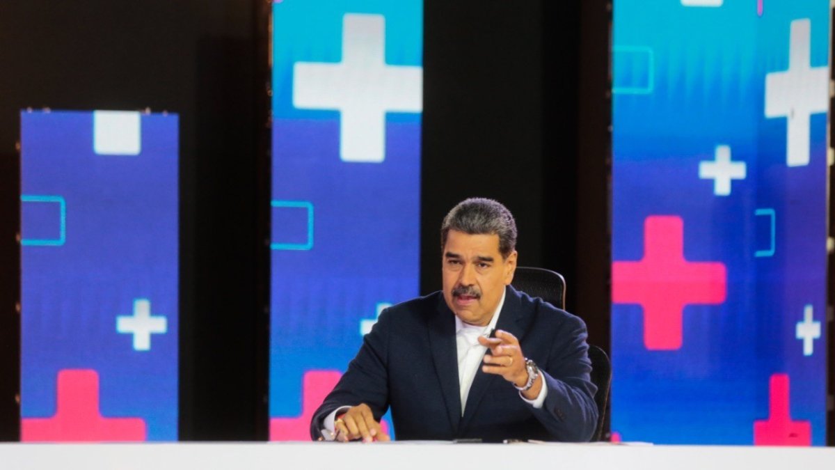 (Foto de ARCHIVO)
Nicolás Maduro, presidente de Venezuela, durante su programa en televisión