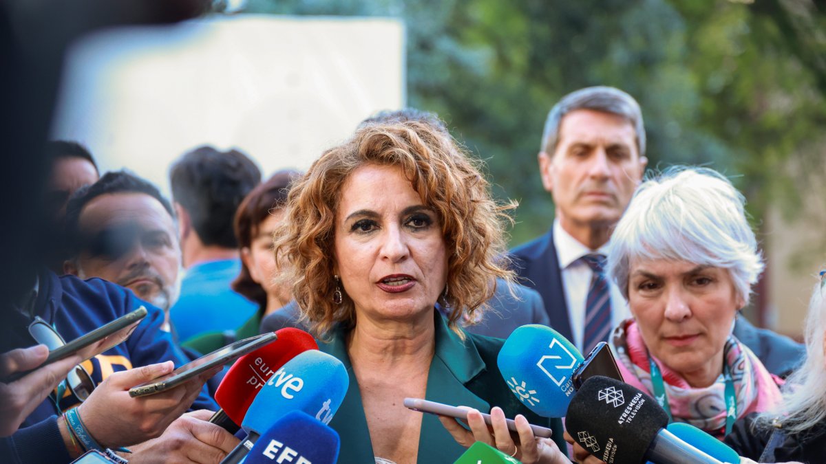 María Jesús Montero, este martes, en Sevilla.