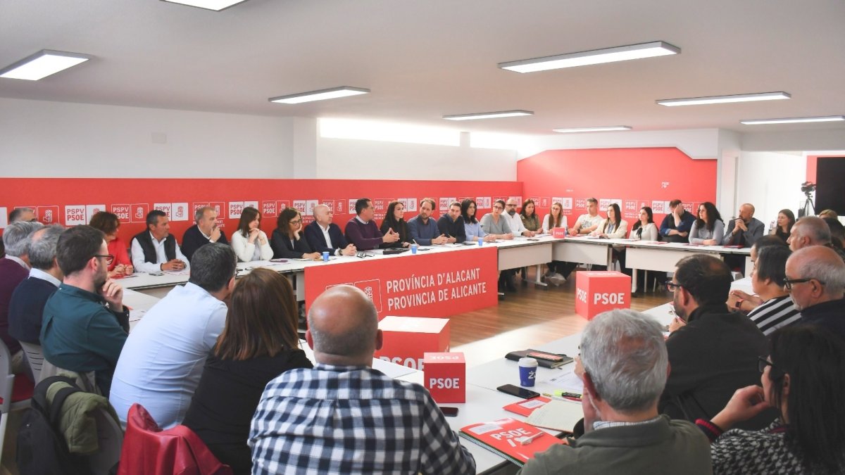 El PSPV de la provincia celebra su reunión de constitución de la comisión de la ejecutiva de Alicante