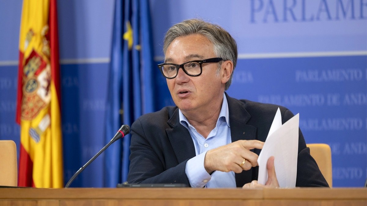 El portavoz de Vox en Andalucía, Manuel Gavira, este miércoles.