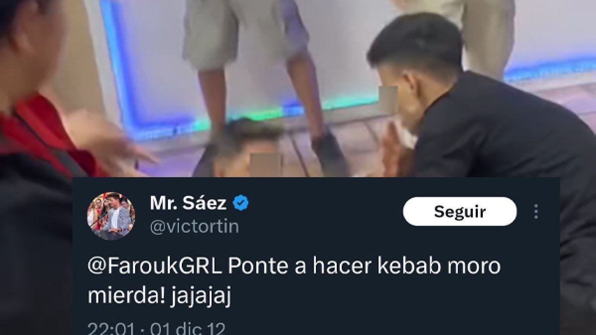 Víctor Sáez en la agresión y sus comentarios racistas
