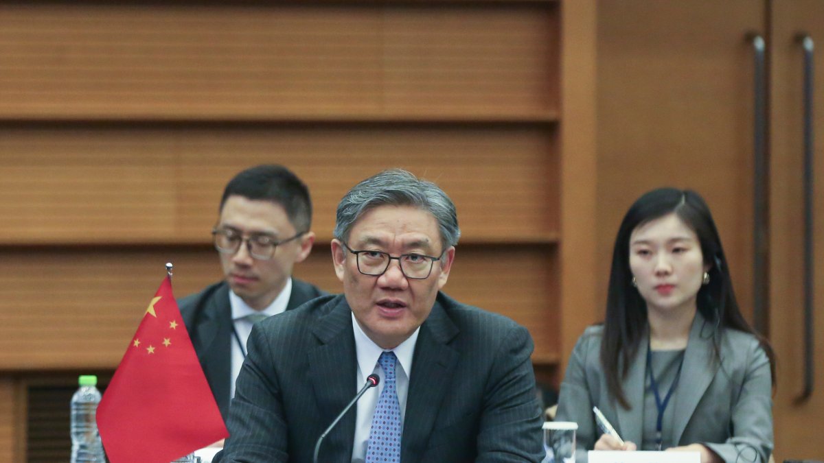 El ministro de Comercio Chino, Wang Wentao en una conferencia sobre comercio internacional en Corea del Sur.
Europa Press/Contacto/Yao Qilin
30/3/2025