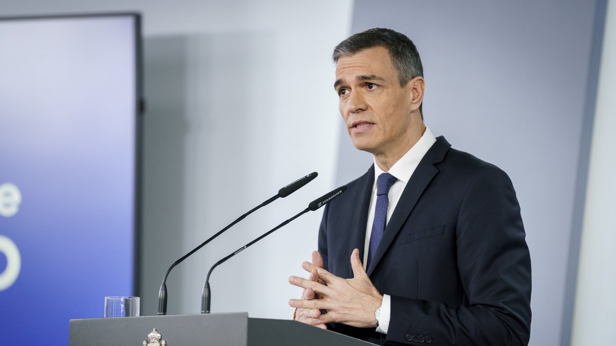 El presidente del Gobierno, Pedro Sánchez, a 22 de abril de 2025, en Madrid (España).