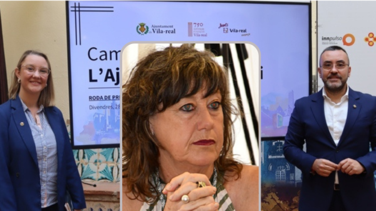 A la izquierda de la imagen, la portavoz de Compromís, María Fajardo, a la derecha, el alcalde socialista, José Benlloch y en el centro, la concejala de Compromís que denuncio las amenazas, Dora Saura.