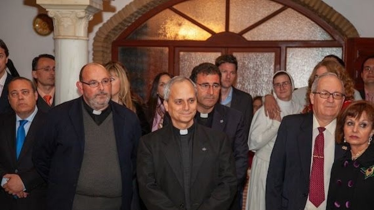 El papa León XIV, en una de sus visitas al convento de las Madres Agustinas de Huelva.