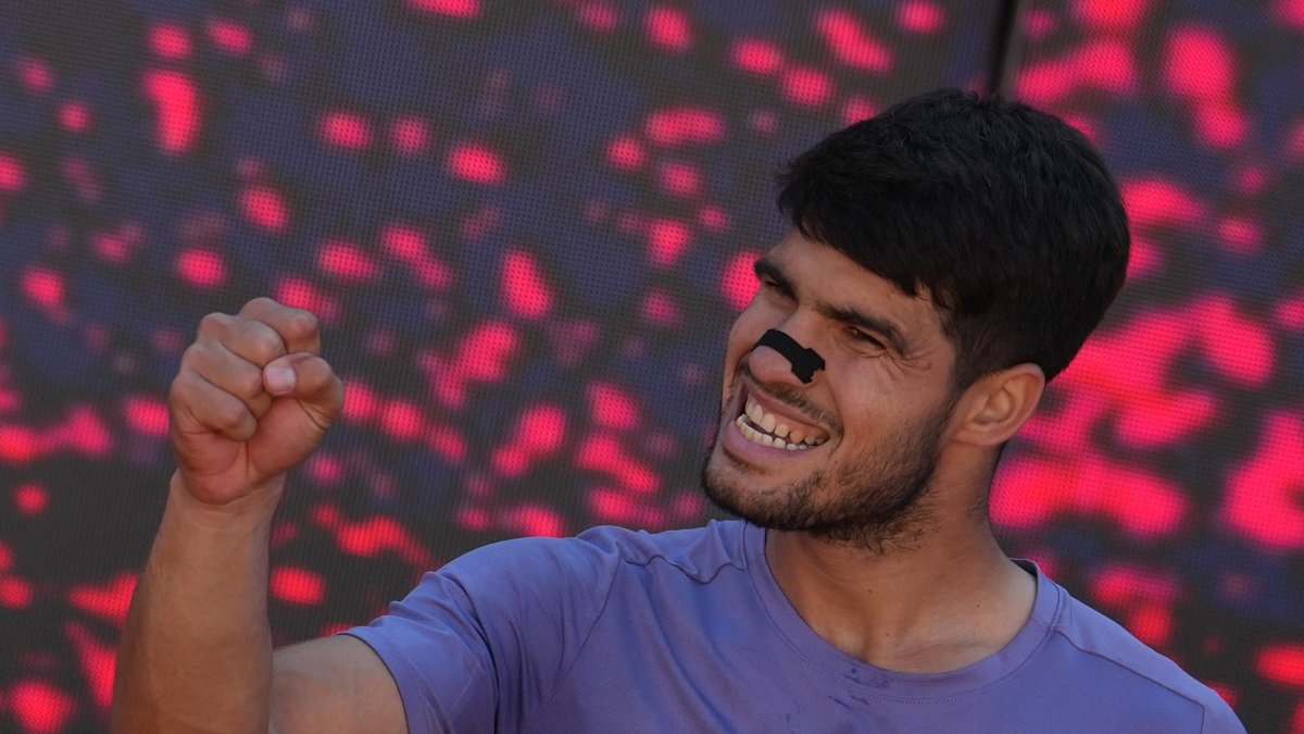 Carlos Alcaraz, en el Masters 1.000 de Roma 2025.