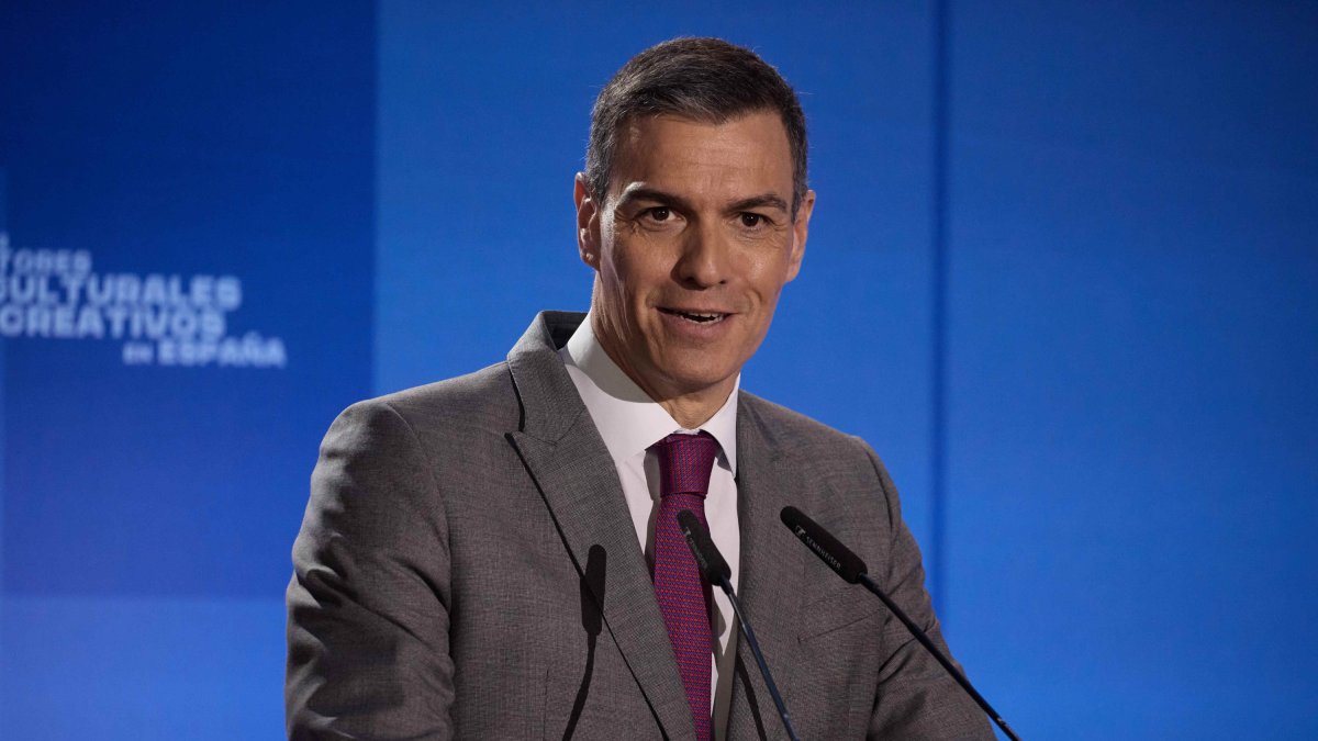 Pedro Sánchez, en un acto en Madrid, este pasado lunes.
