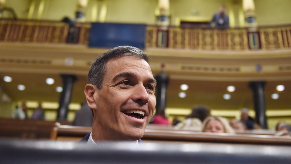 Pedro Sánchez, en la sesión de control de este miércoles en el Congreso.