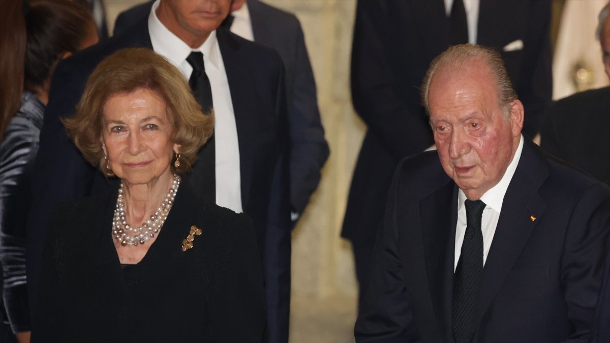 Doña Sofía y Juan Carlos I en la Catedral Castrense por el funeral de Juan Gómez-Acebo.
Europa Press Reportajes / Europa Press
08/9/2024