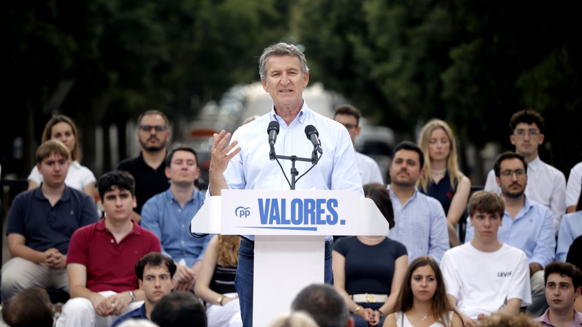 El presidente del Partido Popular, Alberto Núñez Feijóo