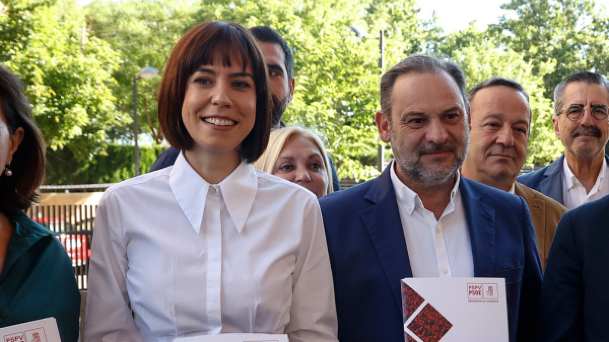 Diana Morant junto a Jose Luís Ábalos presentan la candidatura del PSOE al Congreso por Valencia