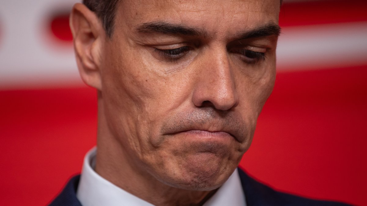 Pedro Sánchez, en su comparecencia ante los periodistas.