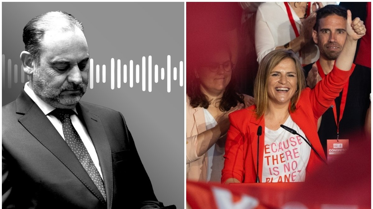 El exministro José Luis Ábalos y la secretaria general de igualdad del PSOE, Pilar Bernabé