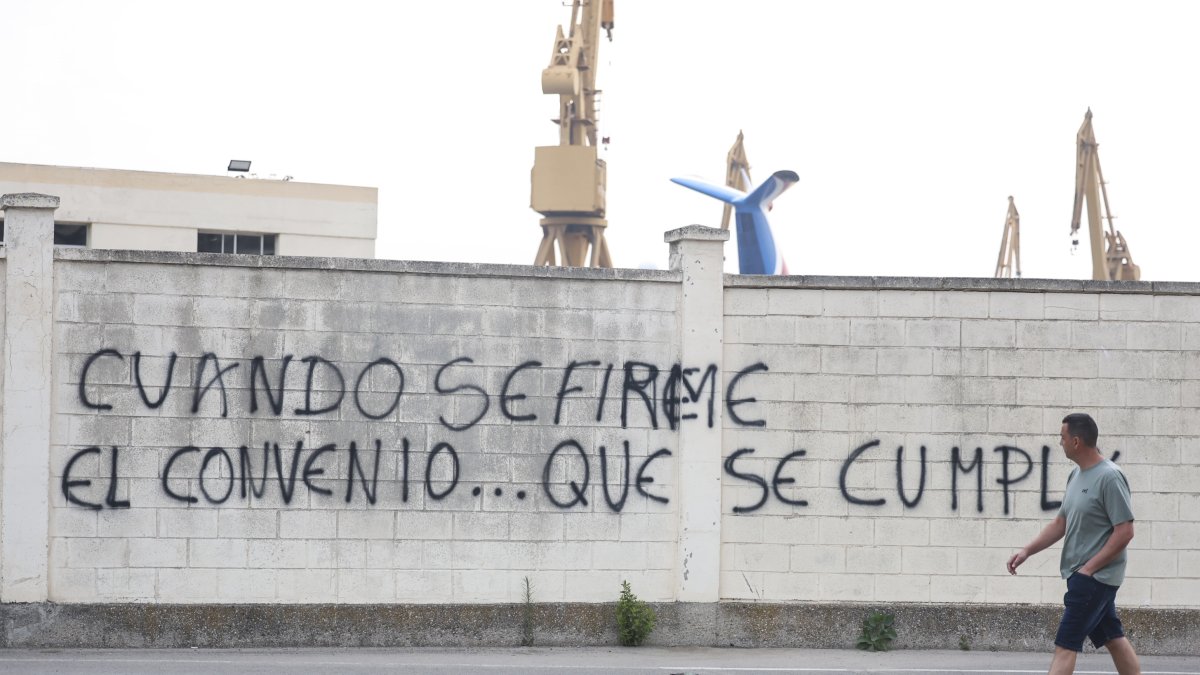 Imagen de la huelga del metal en Cádiz.