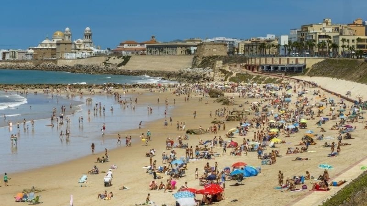 Playa Santa maría del Mar en Cádiz capital.