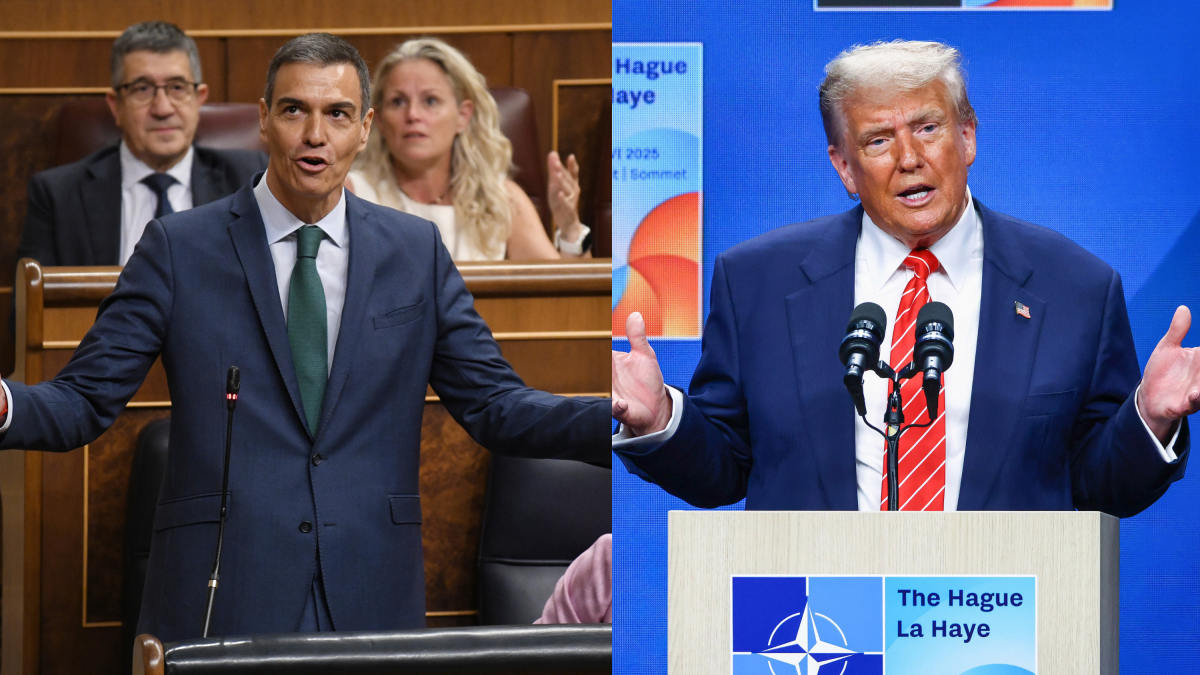Pedro Sánchez y Donald Trump.