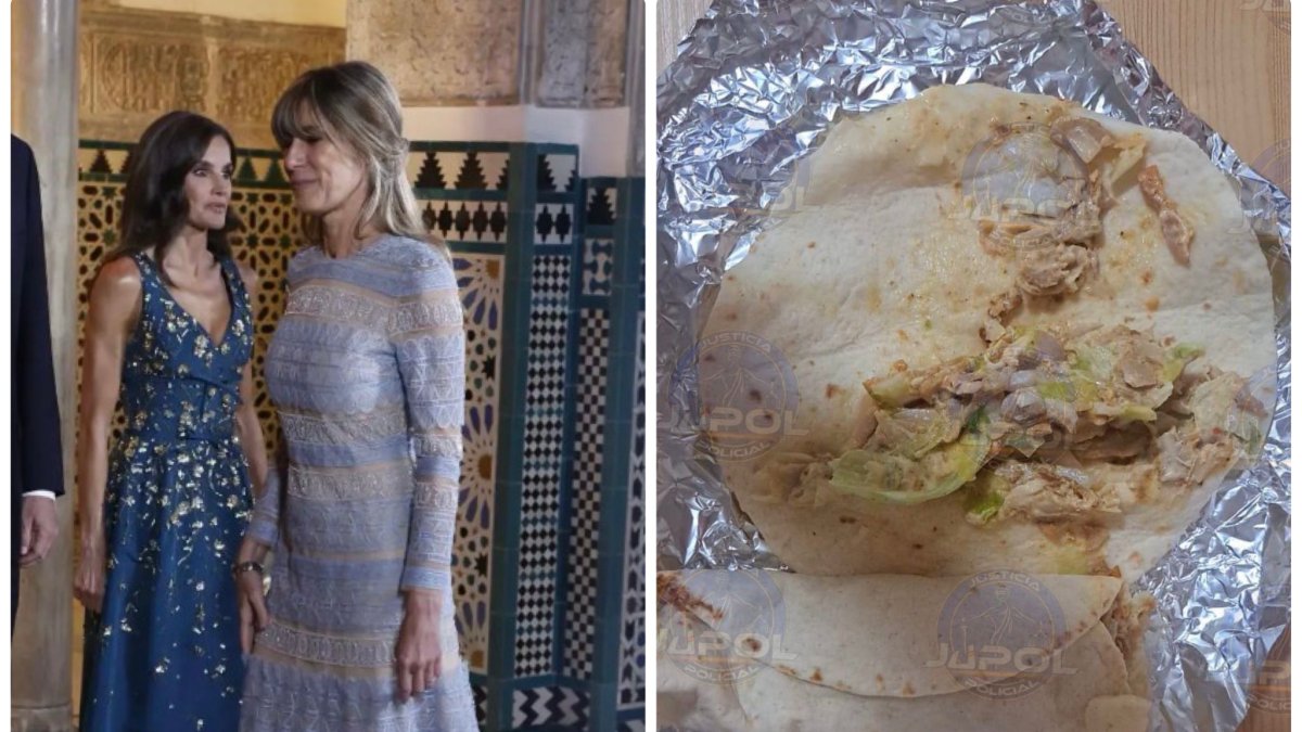 Begoña Gómez en la cena de gala de la cumbre de la ONU en Sevilla y la tortita que dan de comer a la Policía Nacional