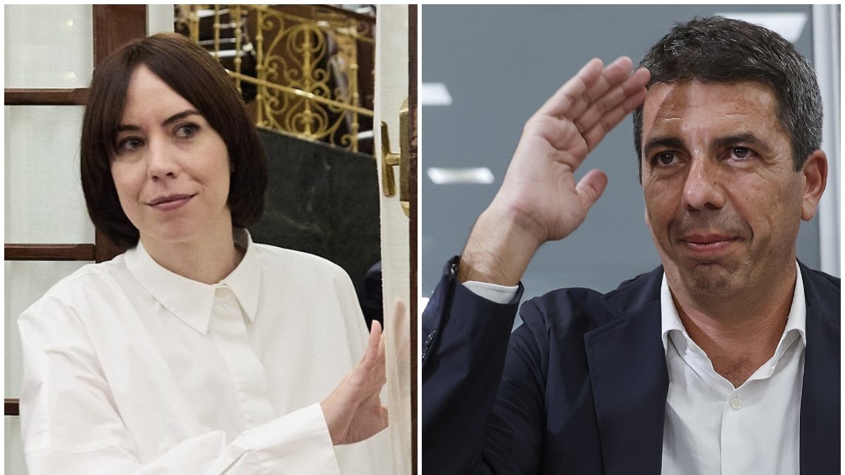 La ministra y líder del PSPV, Diana Morant, y el presidente Carlos Mazón