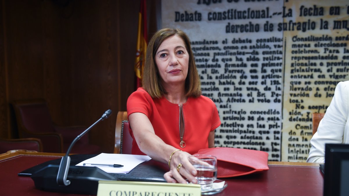 Francina Armengol, este martes en la comisión del caso Koldo en el Senado.