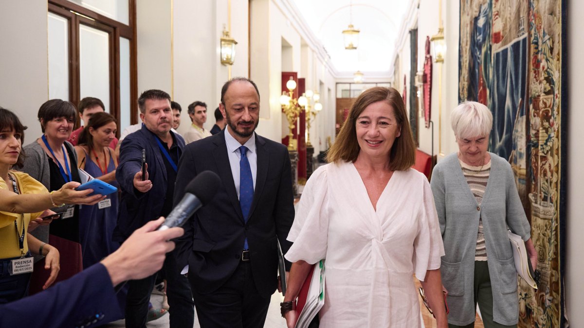 Francina Armengol, este martes, en el Congreso de los Diputados.