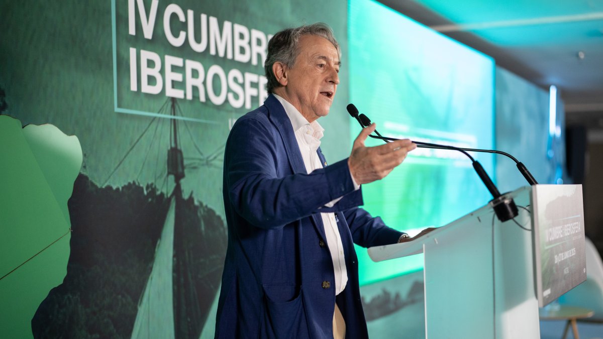 El eurodiputado de Vox, Hermann Tertsch, en un acto en Madrid el pasado mes de junio.