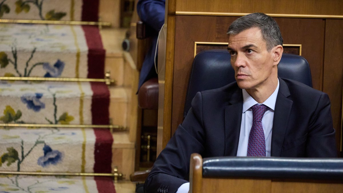 Pedro Sánchez, este miércoles, en el Congreso.