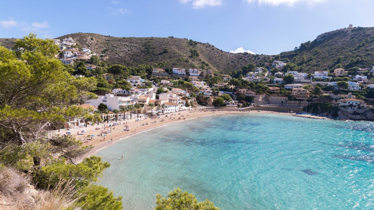 Playa El Portet, en Moraira (Alicante)