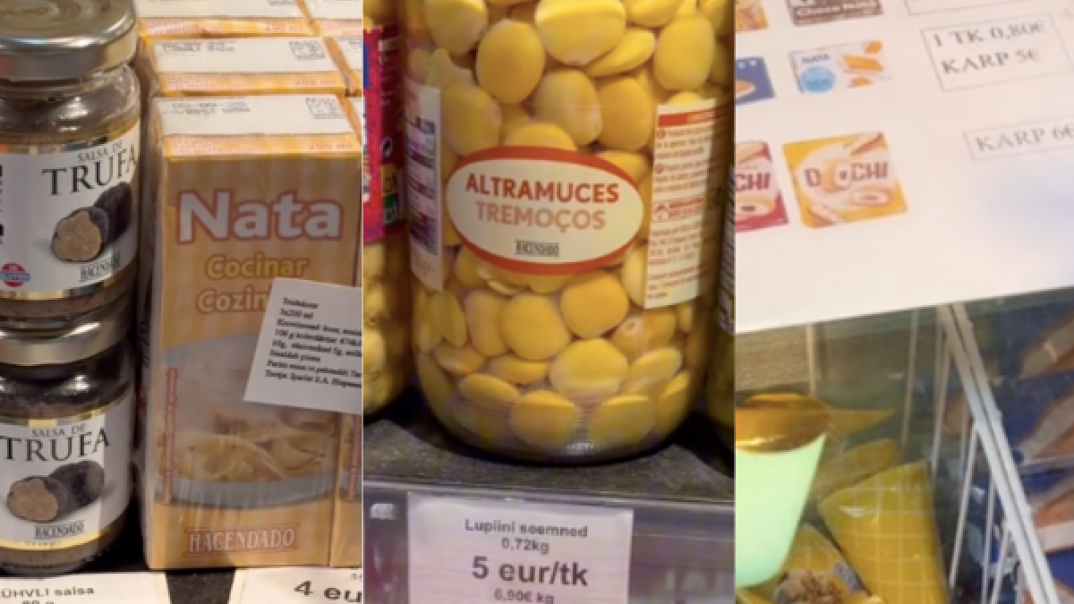 Productos de Hacendado en una tienda de Estonia