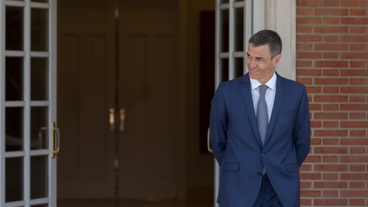 Pedro Sánchez, en el palacio de La Moncloa.