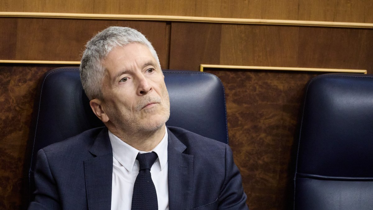 El ministro de Interior, Fernando Grande Marlaska, durante un pleno en el Congreso de los Diputados.