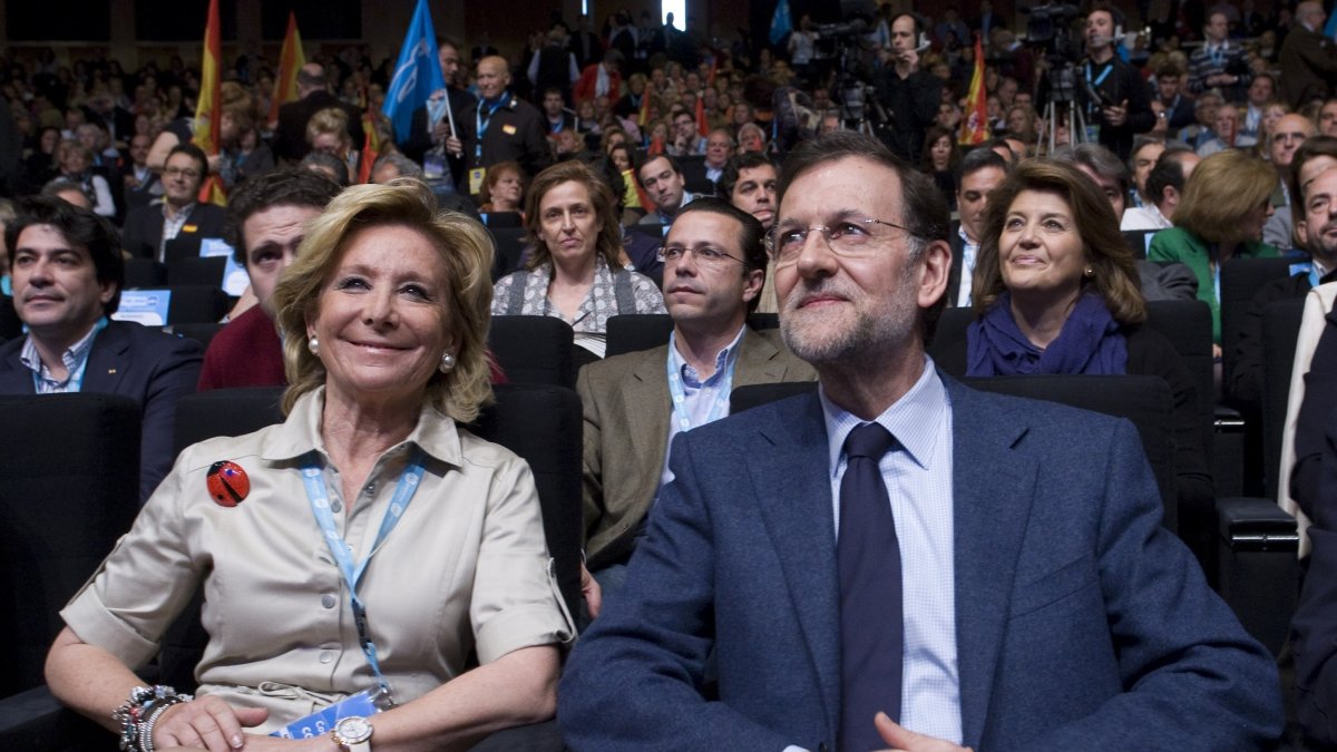 Esperanza Aguirre y Mariano Rajoy.